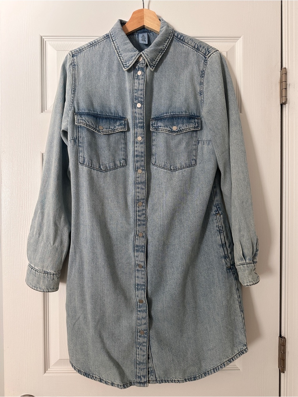 H&M Light Blue Denim Dress - Women's Button-Front